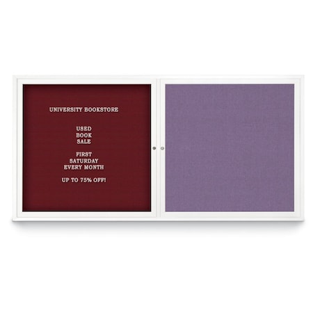 United Visual Products Corkboard, Single Door, Radius Frame, 18x24", Bronze/Medium Gray UV7000-BRONZE-MEDGRY